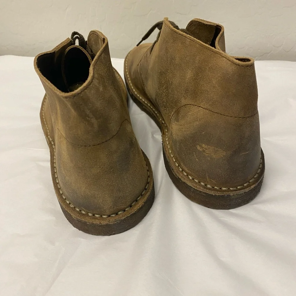 J‎ CREW MacAlister Waxed Leather boots Size 12 NIB made in Ita…